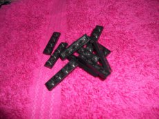 "3710" - Lego  - 212 Zwarte plaatjes 1x4 -