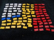 "3023- Lego - 110 Stuks Assortiment plaatjes 2x1 -